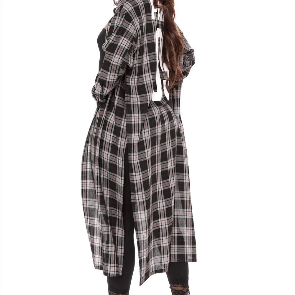 Plaid maxi top